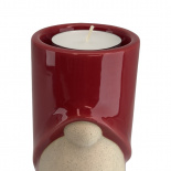 CANDLE HOLDER SANTA TEA RED S CANDLE HOLDER SANTA TEA RED S