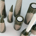 CANDLE HOLDER SANTA TEA MOSS L CANDLE HOLDER SANTA TEA MOSS L