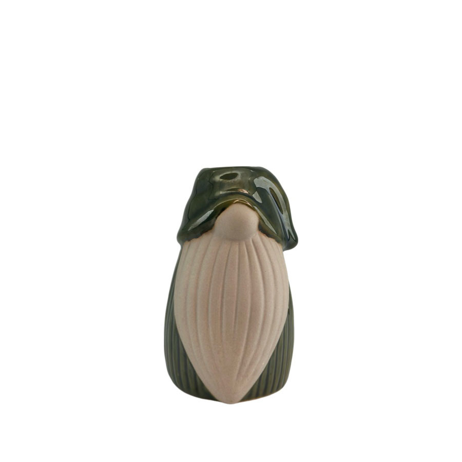 CANDLE HOLDER SANTA CROWN MOSS