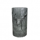 GLASS VASE / CANDLE HOLDER REINDEER GREY GLASS VASE / CANDLE HOLDER REINDEER GREY