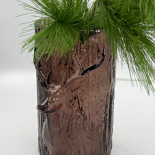 GLASS VASE / CANDLE HOLDER REINDEER BROWN GLASS VASE / CANDLE HOLDER REINDEER BROWN