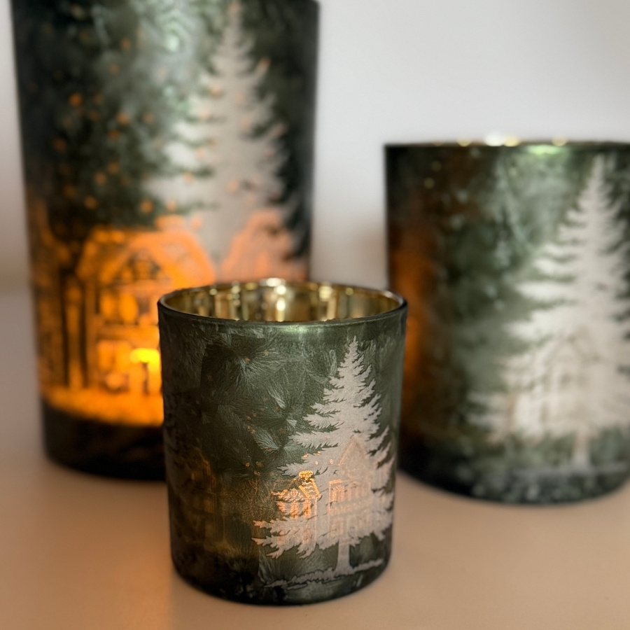 CANDLE HOLDER FORESTLIGHT GREEN S